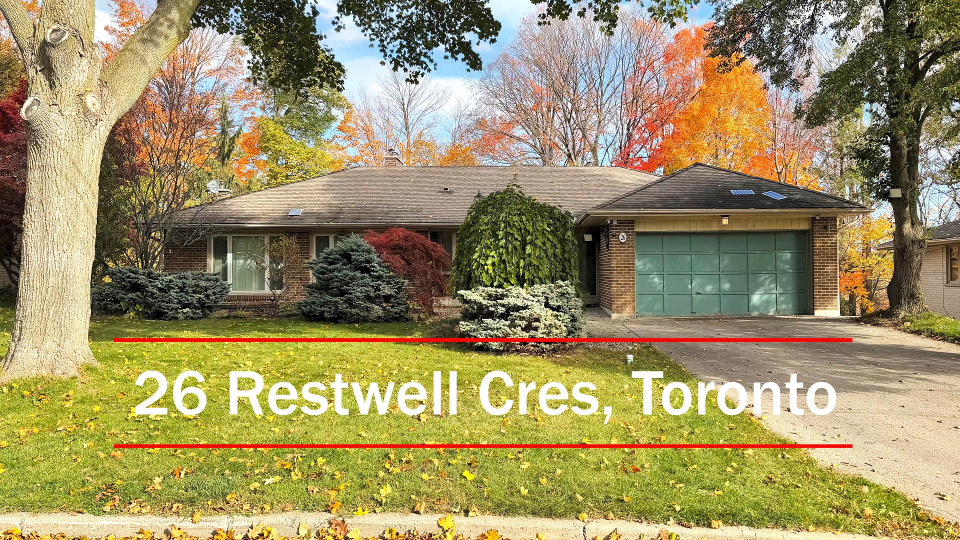 Where Nature Meets City Living: Your New Home at 26 Restwell Crescent, Toronto